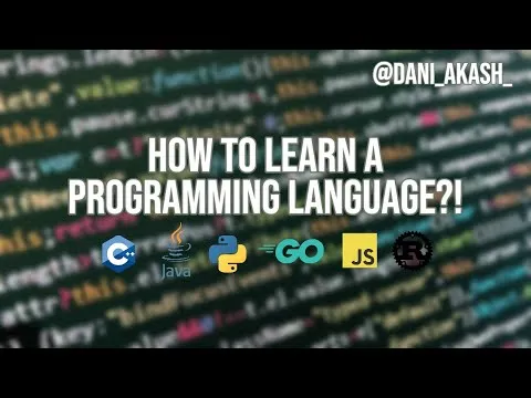 How to learn a programming language