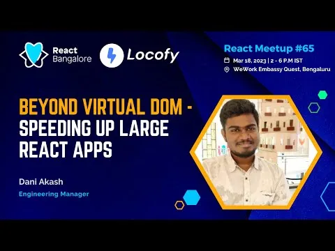 Beyond Virtual DOM - Speeding up large React Apps